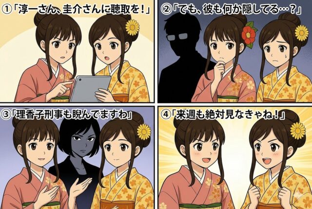 『再会SilentTruth』ネタバレ考察4コマ漫画｜ここみとみやびが犯人に迫る