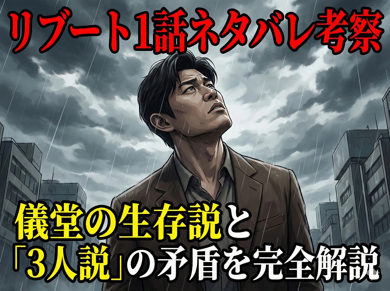 リブート1話ネタバレ考察｜儀堂の生存説と「3人説」の矛盾を完全解説